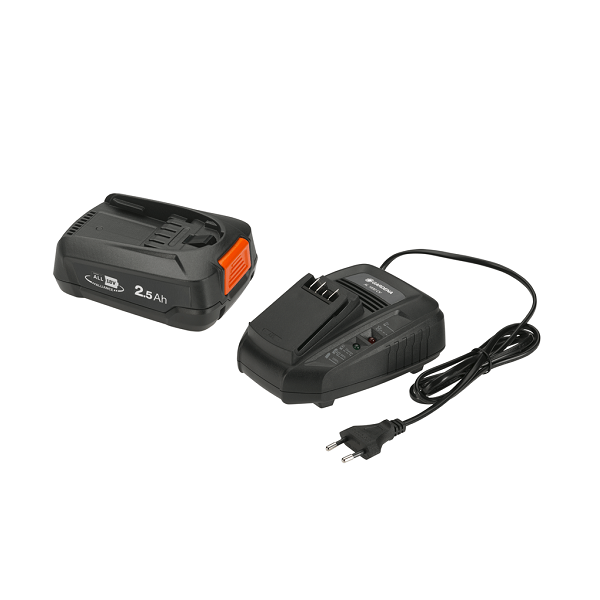 Accu met oplader | Power For All (18V, 2500 mAh, LED display, Snelladen